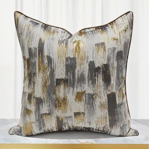 Fodera per Cuscino con Motivo Geometrico Moderno Stile Astratto di Lusso Federa Decorativa per Divano Soggiorno Decorazioni per la Casa