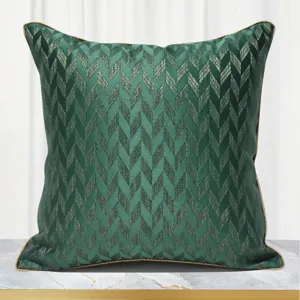 Modern Minimalistisch Geometrisch Kissenbezug Grün Texturiert Sofa Kissen Hülle Mit Goldpaspel Zuhause Wohnzimmer