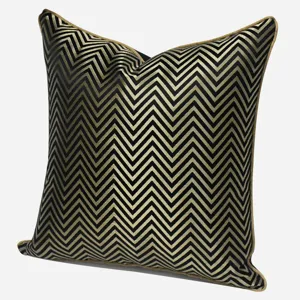 Black luxury chevron throw pillow cover modern decorative cushion for sofa bed hotel