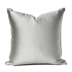 Solid silver satin throw pillow cover modern decorative cushion for sofa home decor