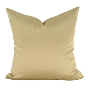 Luxury solid color throw pillow cover champagne gold soft decorative cushion cover for sofa
