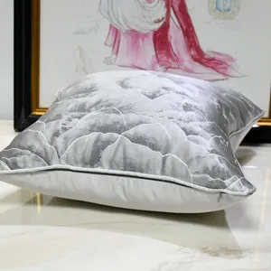 Light gray modern luxury throw pillow for living room sofa and bedroom bed, soft cushion.