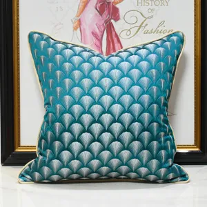 Modern Geometric Fan Pattern Cushion Cover Decorative Throw Pillow Case For Living Room Sofa Home Bedding Decor