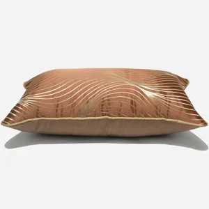 Cuscino decorativo rettangolare a righe marroni di lusso per divano da salotto e hotel