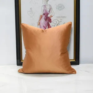 Federa per cuscino in satin arancione lussuoso moderno minimalista per decorazione divano letto