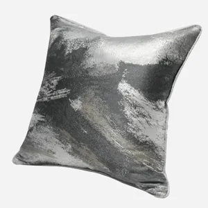 Housse de coussin décorative abstraite de luxe grise pour canapé lit de salon hôtel