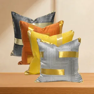 Modern Minimalistisch Polyester Gestreift Kissenbezug Dekorativ Quadratisch Kissenhülle Für Wohnzimmer Hotel Heimtextilien