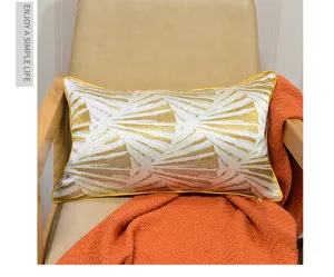 Luxury yellow fan pattern throw pillow decorative cushion for sofa bedroom decor