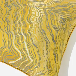 Yellow modern minimalist wavy cushion cover luxury striped sofa throw pillow case decor