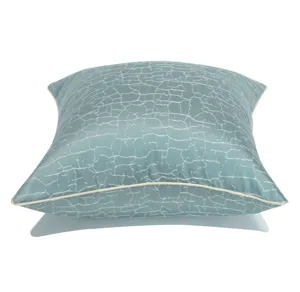 Blue-green cracked pattern modern sofa cushion cover luxury living room pillow case throw.