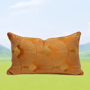 Moderner Neuer Chinesischer Stil Geometrisches Fächer Sofa Kissenbezug