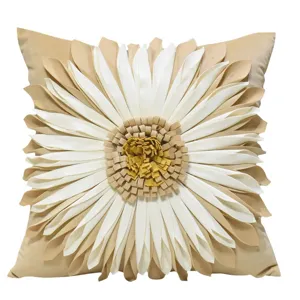 Sunflower pillow cover sofa cushion 3D floral decorative throw pillow Nordic style