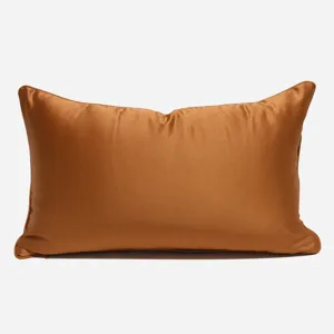 Oranger Satin rechteckig Kissenbezug weich modern Nackenkissen Bezug für Sofa Neu