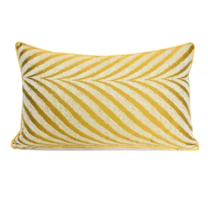 Nordic Style Striped Cushion Cover Modern Minimalist Decorative Pillowcase For Sofa Bed Home Decor Yellow Grey