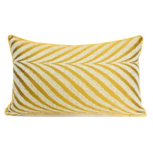 Nordic yellow striped throw pillow cover modern luxury sofa cushion cover for home decor