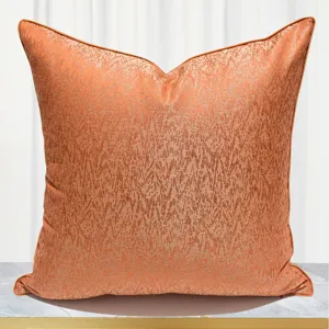 Modern Minimalistisch Orange Welliges Dekoratives Kissenbezug Für Wohnzimmer Sofa Gewebter Stoff Quadratischer Kissenbezug Heimdekoration