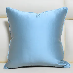 Solid color square cushion cover soft decorative throw pillow for living room sofa luxury home decor