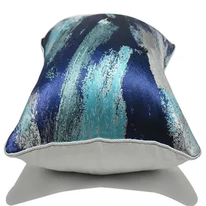 Blauwe abstracte kussensloop luxe moderne bank kussensloop decoratieve zachte home decor