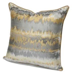 Luxury bronzing wavy geometric decorative pillow cover for modern sofa living room decor