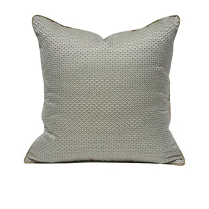 Modern Minimalist Geometric Throw Pillow Cover Grey Brown High Precision Jacquard Cushion Case For Sofa Living Room