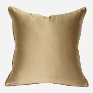 Luxurious gold satin cushion cover modern solid color pillowcase for elegant living room sofa decor