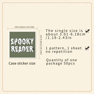 Gruselig Leser wasserdichte Aufkleber 50 Stk., Horror Motiv Laptop Koffer Sticker.