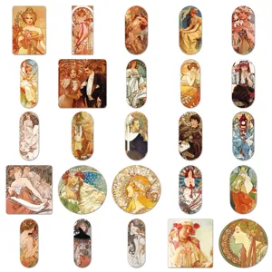 Alphonse Mucha art stickers vintage aesthetic decorative stickers for phone case laptop journal