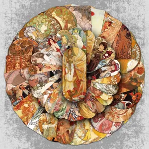 Alphonse Mucha Art Stickers Vintage Retro Aesthetic Waterproof Vinyl Decals For Phone Case Laptop Scrapbook