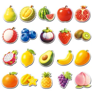 3D Fruit Refrigerator Magnets Cute Cartoon Food Stickers Educational Toys Waterproof Decor
