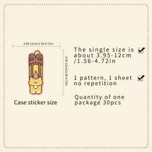 Cute cartoon cat animal shaped paper bookmarks set detail view, 30 pieces no repetition.