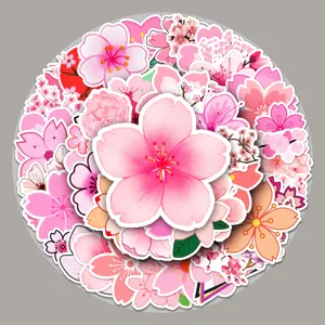 Simpatici Adesivi Graffiti Fiori di Ciliegio Decalcomanie in PVC Impermeabili Per Custodia Telefono Bagaglio Scrapbook DIY Cancelleria