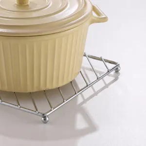 Iron wire heat insulation mat kitchen table trivet hot dish pot holder heavy duty trivet