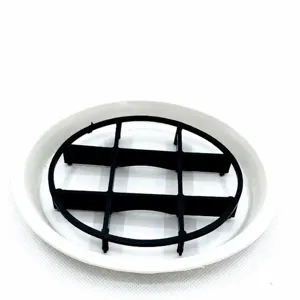 Plant pot riser grid base drainage tray for root protection and breathable gardening tools