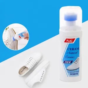 Set detergente per scarpe bianche con testina di spazzola multiuso e scarpe casual per pulizia.