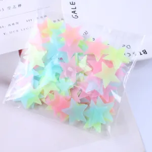 Glow in the dark star wall stickers colorful luminous 3D wall decor for bedroom kids room