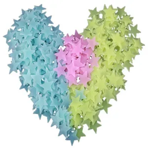 Glow in the dark star wall stickers 3D luminous stars for kids bedroom decoration