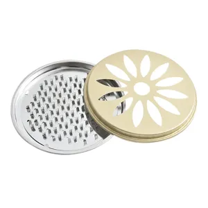 Support de bobine anti-moustiques en métal avec couvercle floral et plateau à picots.