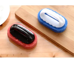 Cepillo de esponja con mango para cocina baño azulejos bañera fregado y fácil limpieza de manchas.