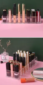 Organizador de pintalabios de acrílico transparente de 8 rejillas soporte de maquillaje.