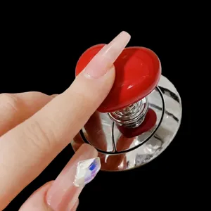 Heart Shaped Toilet Button Extender Plastic Toilet Flush Button Presser Modern Cute Restroom Accessory For Long Nails Home