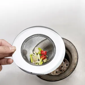 Stainless Steel Kitchen Sink Strainer Fine Mesh Drain Basket Food Catcher for Washbasin