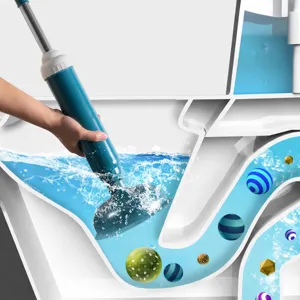 High pressure toilet plunger and drain clog remover pump tool for bathroom cleaning.