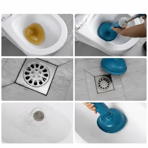 High pressure toilet plunger drain unblocker tool powerful pump for bathroom sink floor.