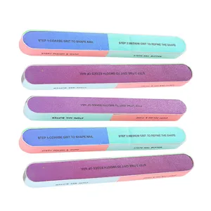Professional 7-way nail file buffer block for manicure and polishing care tools.