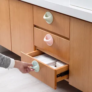 Punch-free self-adhesive small cabinet handle minimalist drawer pull knob for home furniture use