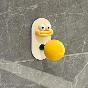 Gancio da parete con labbra di salsiccia divertente, adesivo senza fori per il bagno.