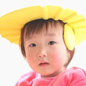 Baby shower cap waterproof adjustable toddler shampoo hat with ear protection for bath time