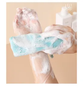 Foaming soap net pouch mesh bag for facial cleanser body wash rich bubble maker daily bath tool