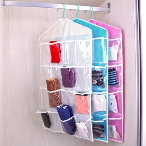 16-fächer hängender schrankorganizer für kleidung unterwäsche socken praktische tasche