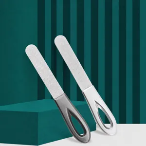 Stainless steel double sided nail file for professional manicure and polishing tool set.